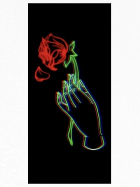 Neonrose-Handzeichnung