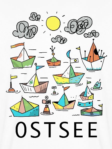 Origami-Boote im bunten Abendlicht