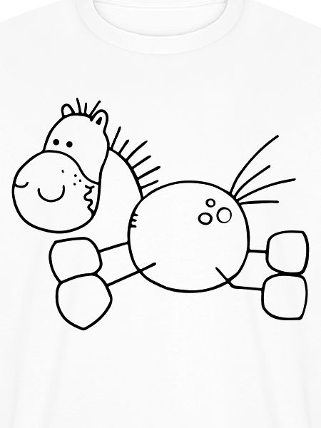 Dickes Cartoon Pferd - Pony - Pferde