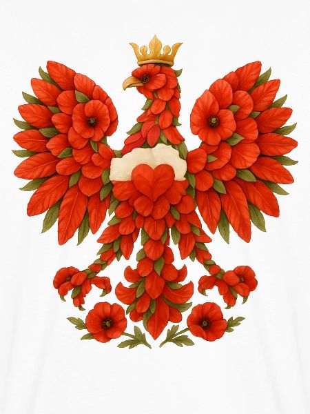 Polnischer Adler aus rotem Mohn