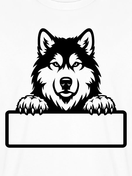 Alaskan Malamute Namensschild schwarz