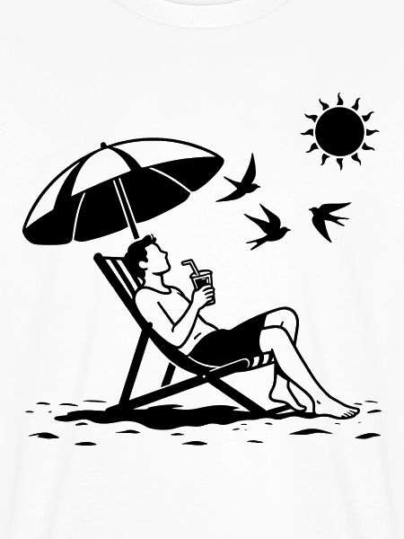 Entspannung im Liegestuhl am Strand