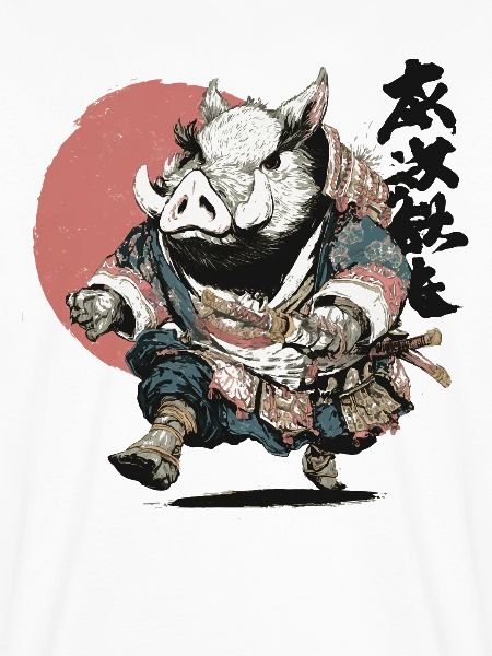 Eber-Samurai in Ukiyo-Rüstung
