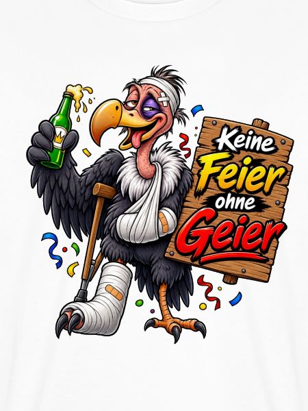 Geier mit Partyglanz