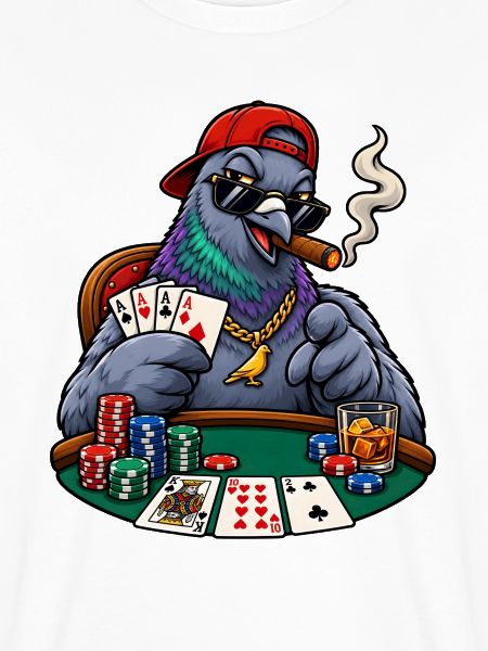 Coole Taube beim Poker