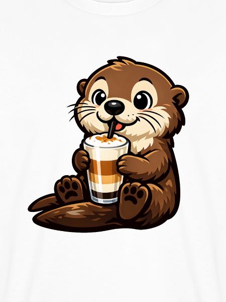 Seeotter mit Latte Macchiato