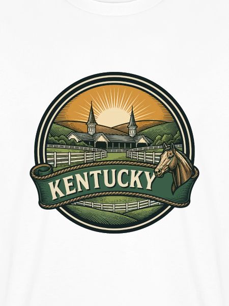 Kentucky Bluegrass Pferd Retro Reiseabzeichen