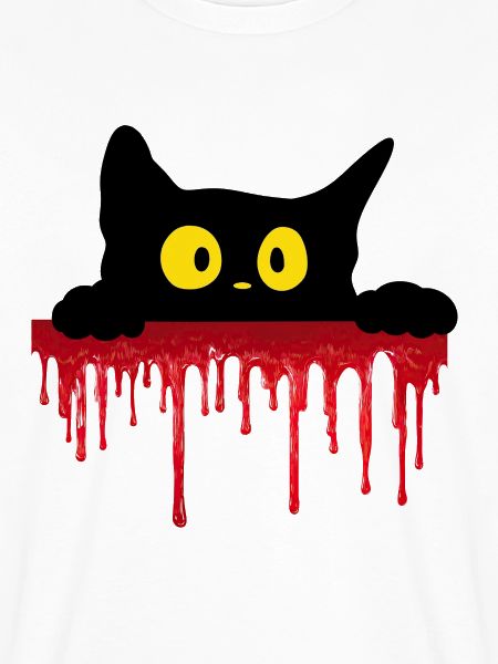 Unheimliche schwarze Katze