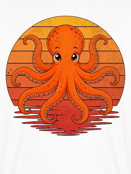 Süßer Retro-Oktopus