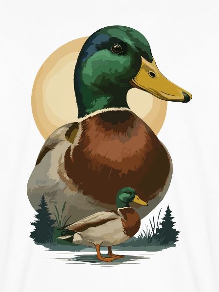 Duo Ente im Abendlicht