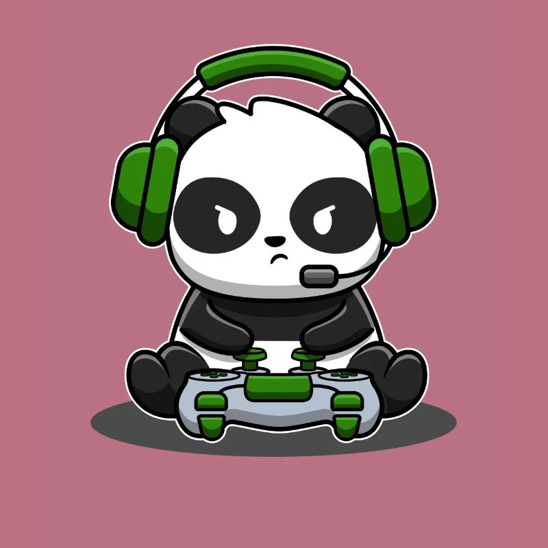 Panda Gamer Controller Gaming Panda Bear Video Game