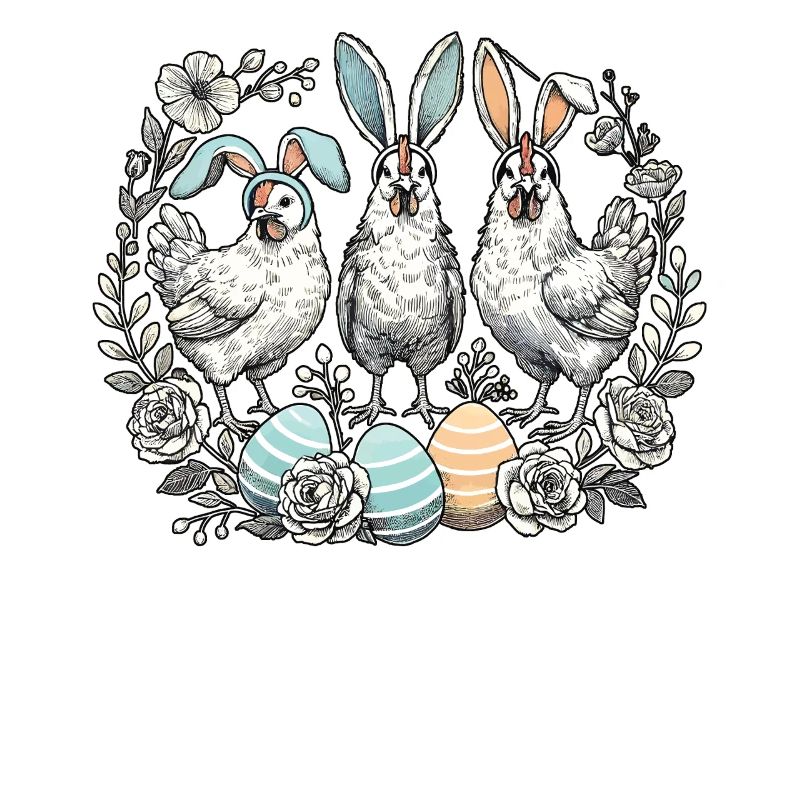 Easter Chickens Retro Easter Bunny Chick Aesthetics