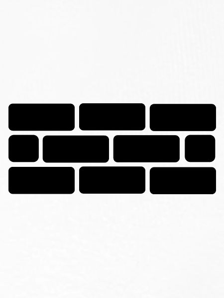 Ziegelmauer – minimalistisches Symbol