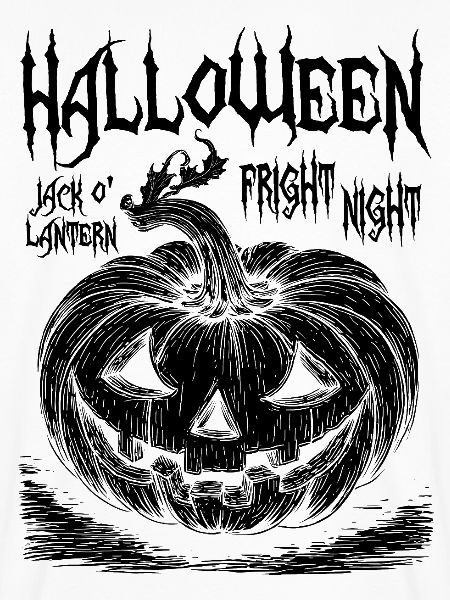 Halloween Jack O'Lantern schwarzes Design
