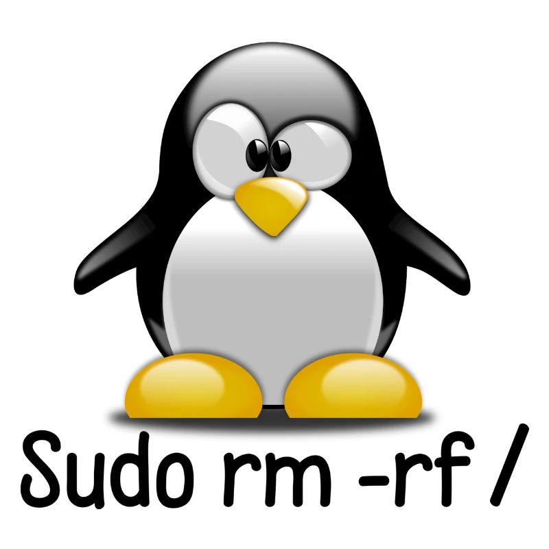 Sudo rm -rf / Programmer Tux Saying Gift
