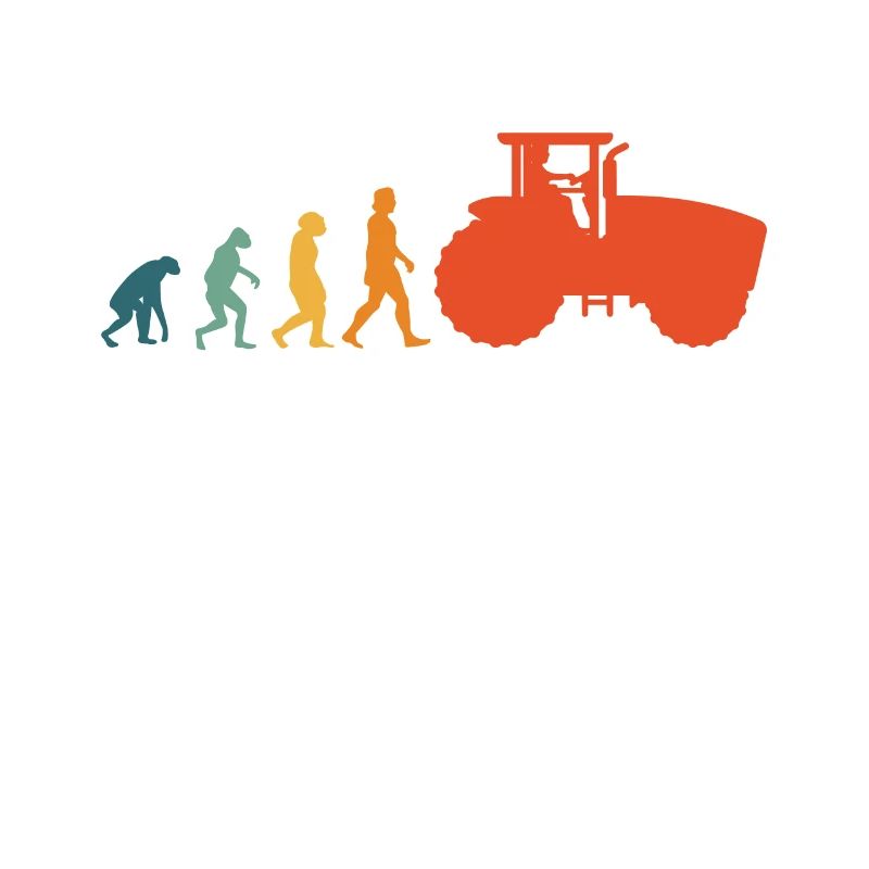 Traktor Evolution Retro Bauer Trecker Landwirt