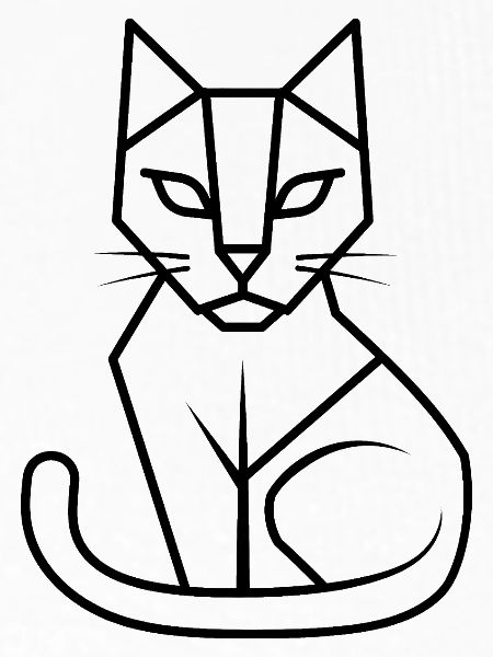 Katze geometrisch