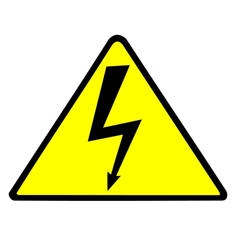 High voltage sign current Warning sign yellow