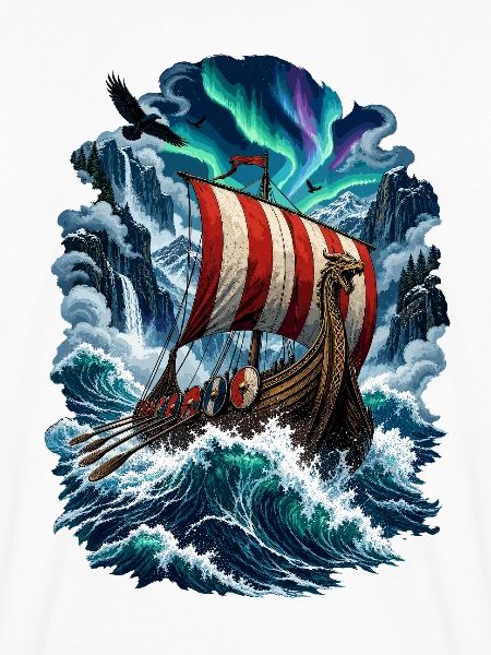 Wikingerschiff Sturm aurora