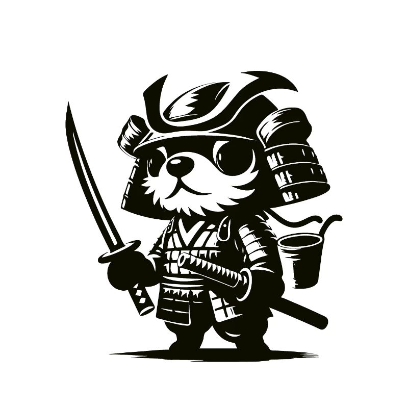 Cute Samurai Dog Design