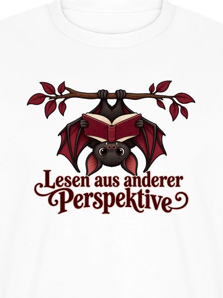 Lesende Fledermaus mit Perspektivwechsel