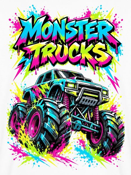 Monster Trucks Graffiti Neon