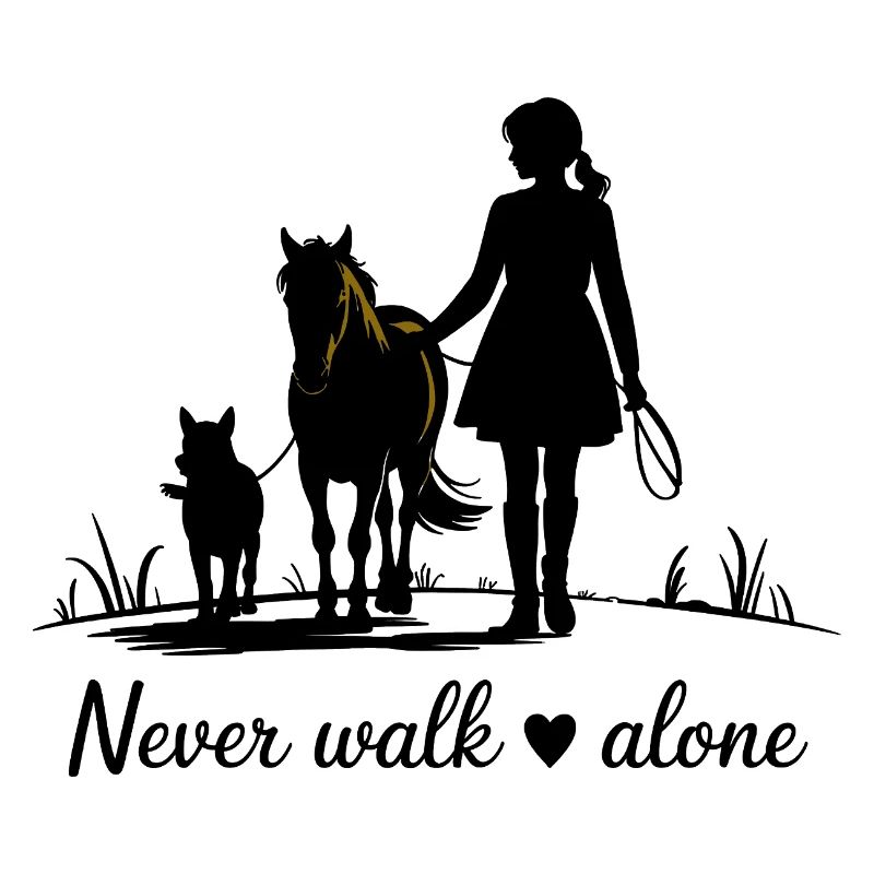 Never Walk Alone – Pferd, Mädchen & Hund