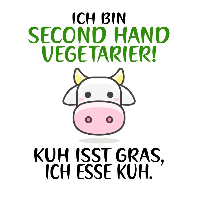 Vegetarier Kuh! schwarz