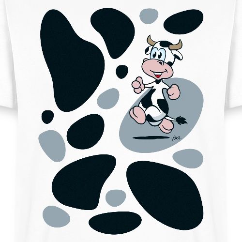 Cooles Kuhflecken Design mit witziger Comic Kuh - Männer Premium Bio T-Shirt