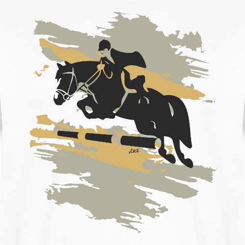Design-Motiv Springreiten - Männer Premium Bio T-Shirt