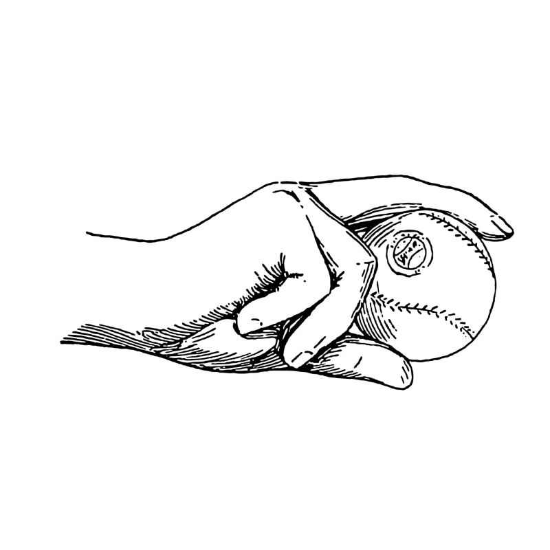 Hand with baseball