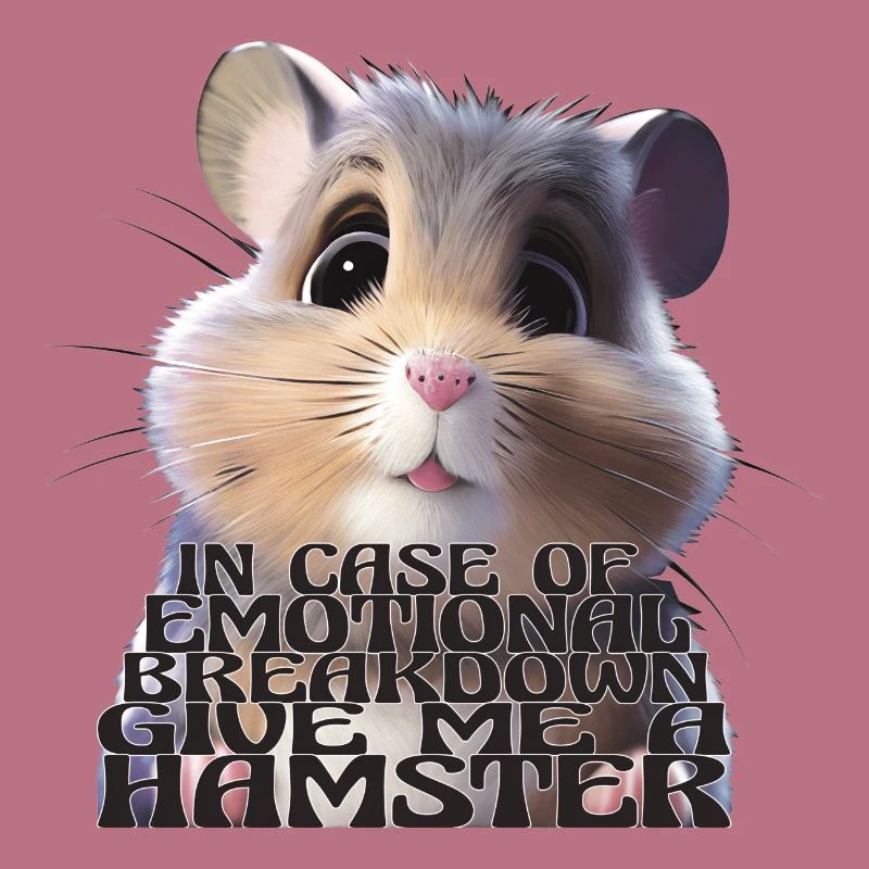 Süßer Hamster Anime Comic stil mit Spruch