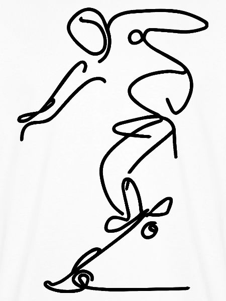 Skateboarder Skizze