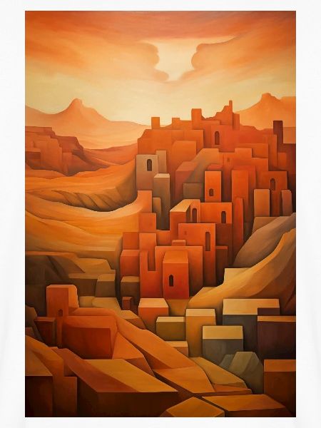 Illustration einer Wüstenlandschaft