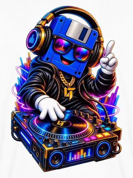 90er Retro DJ Diskette