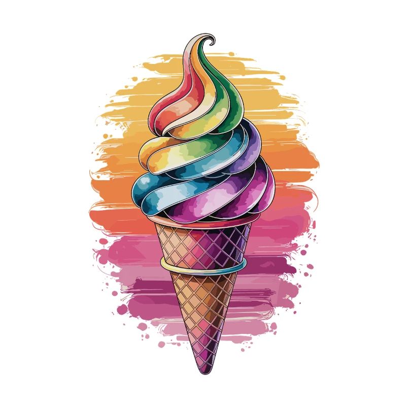 Buntes Eiscreme-Kunstwerk