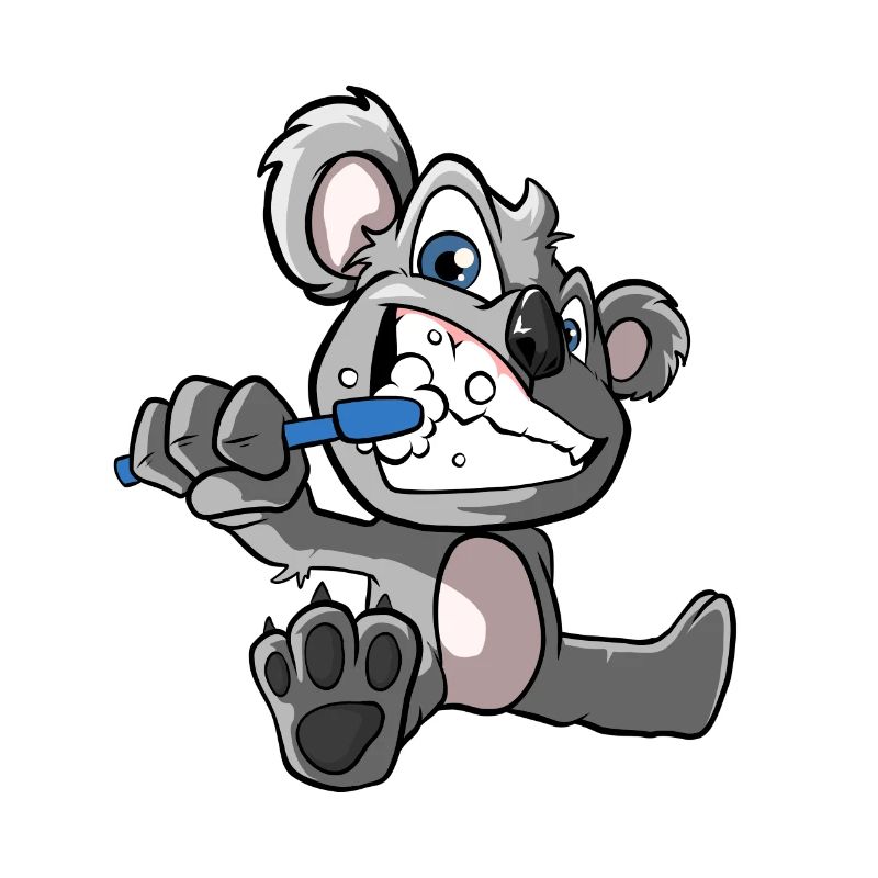 Koala Brushes Teeth Sleep Shirt