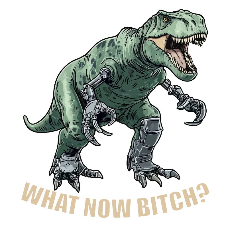 T-Rex avec prothèses. Et maintenant...? Drôle de Rex