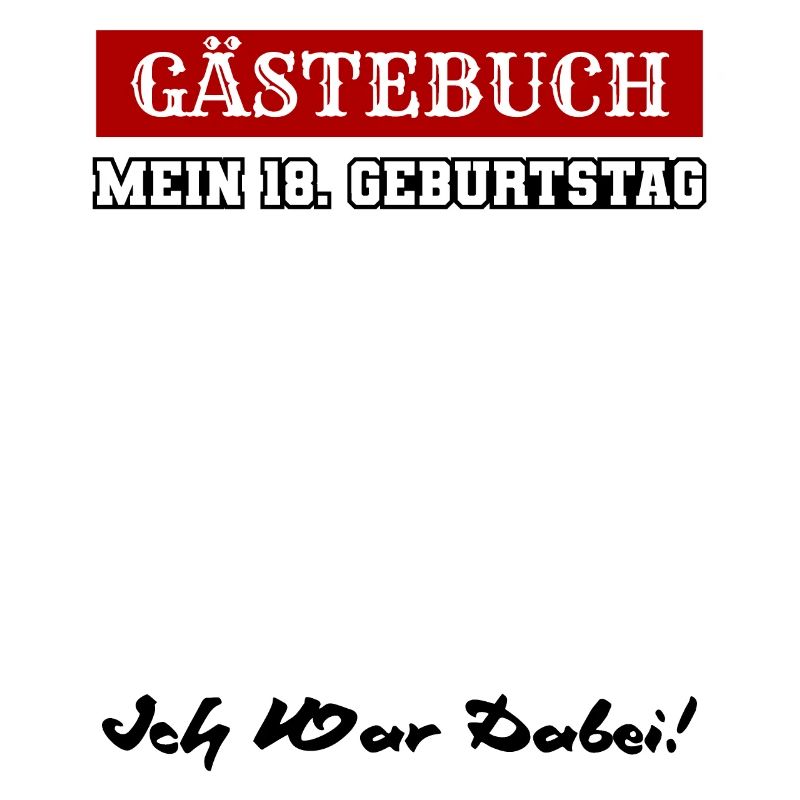 Gästebuch 18. Geburtstag