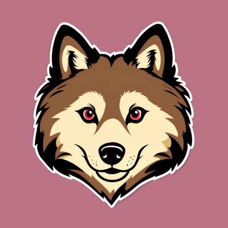 Cartoon Comic Cooler Mascot Wolf
