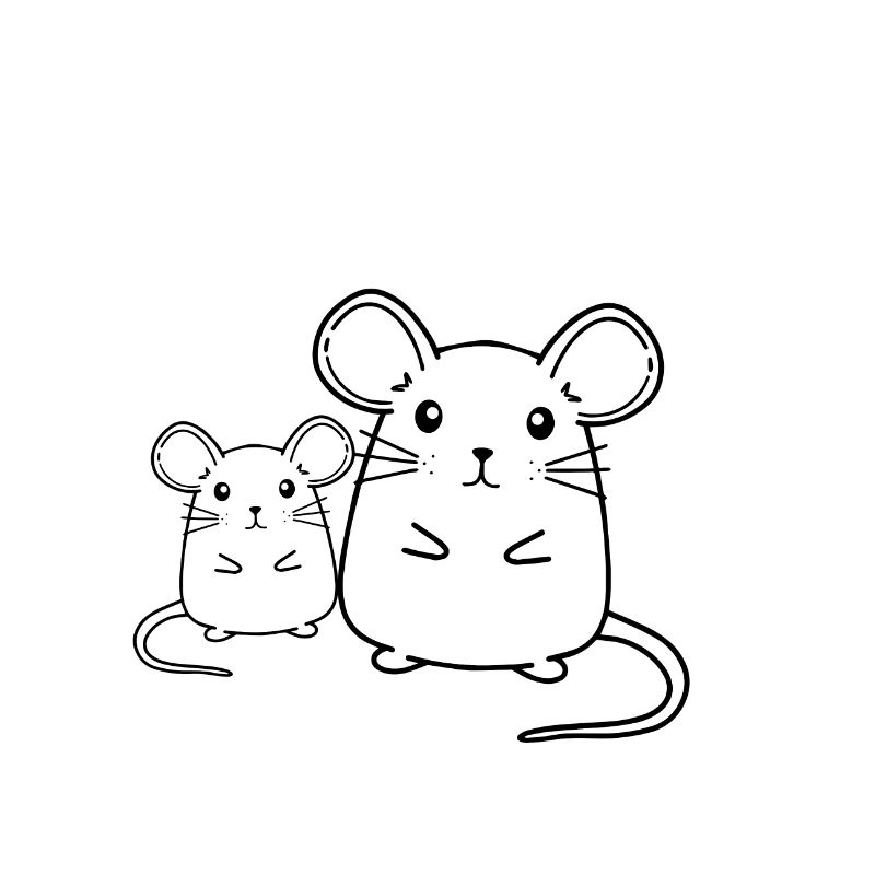 Ratten Liebe Comic Design (hell)