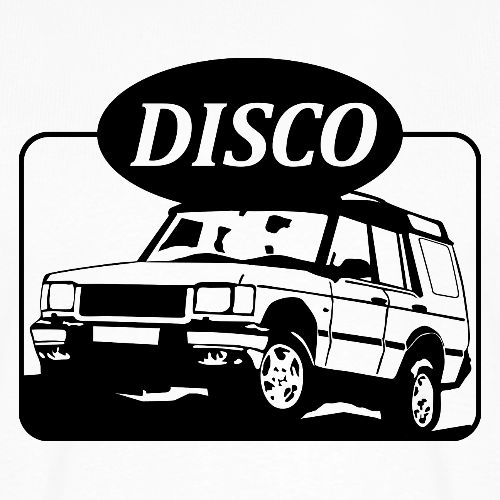 landroverdisco01dblack - Premium økologisk T-skjorte for menn