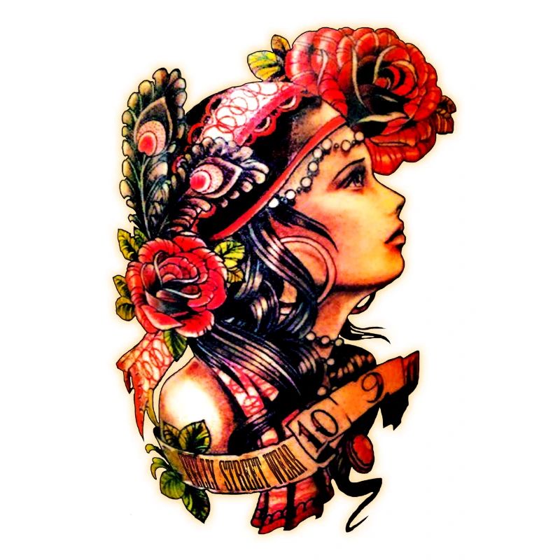 Pin Up Tattoo Gitana Mädchen