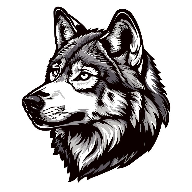 Husky oder Wolf Hund