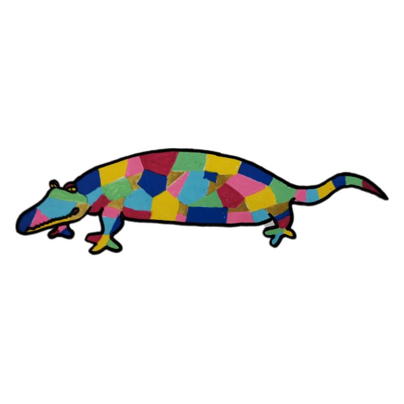 Buntes Krokodil