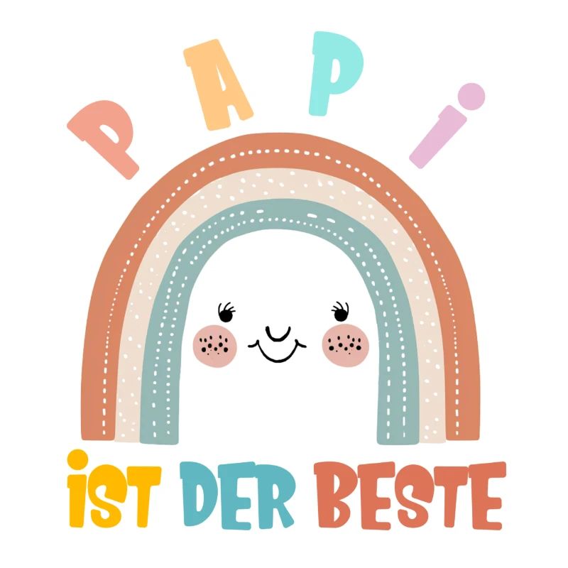 Papi ist der Beste! Regenbogen, personalisierbar