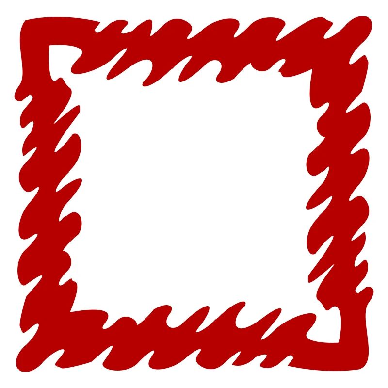 Square empty hollow painted - color changeable