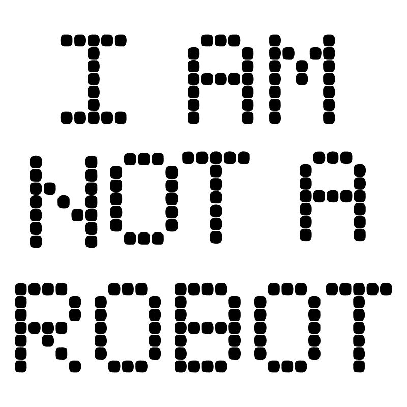 Digital alphabet script not a robot