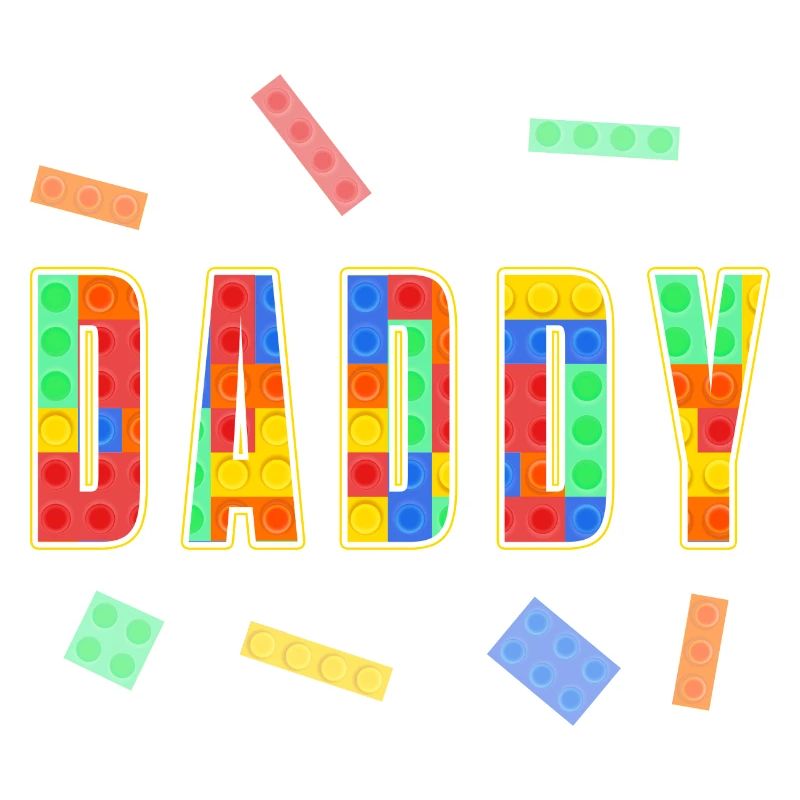 Daddy Parent Brick Master Builder Building Blocks