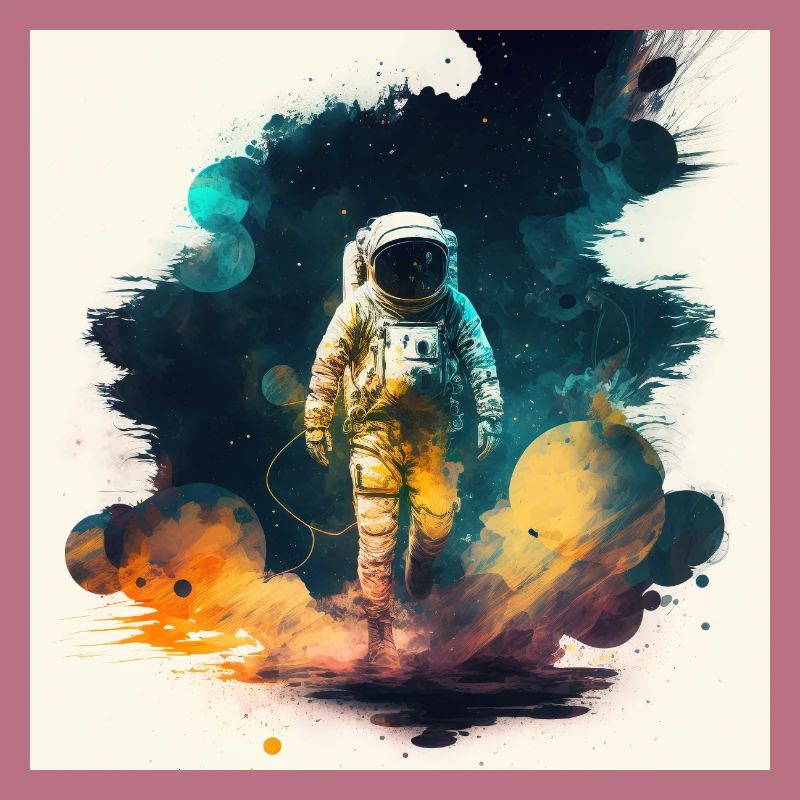 Perdu dans l’espace - Incroyable astronaute coloré